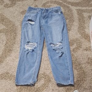 Distressed Blue Women's Jeans